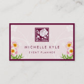 Mooie roze roze Boutique bloemen - Alle doelen Visitekaartje (Voorkant)