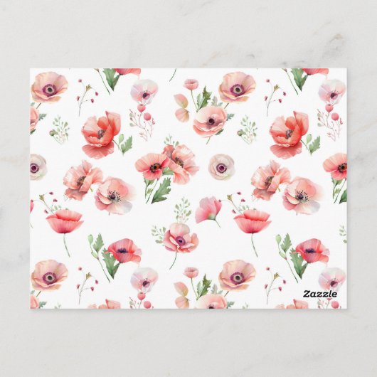 Mooie roze roze en roodbruine Baby shower Briefkaart (Achterkant)