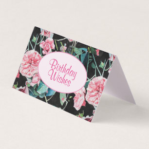 Mooie roze roze Roos Waterverf Kaart schilderen