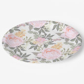 Mooie roze roze roze roze roze roze roodbruine loo papieren bordje (Gekanteld)