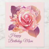 Mooie Roze Roze Roze Roze Wijn Etiket (Enkel label)