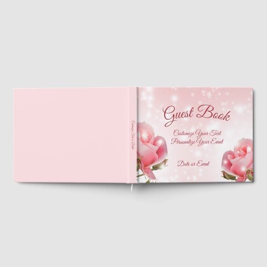 Mooie roze roze rozen gastenboek (Volledig)