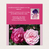 Mooie roze roze rozenliefhebber Kaart (Buitenkant ongevouwen)