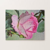 Mooie roze roze verfart puzzel (Horizontaal)