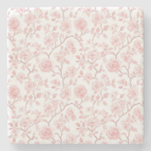Mooie Roze Rozen Bloemen Stenen Onderzetter