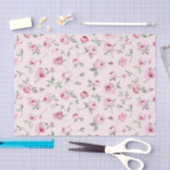 Mooie Roze Rozen Bloemige Bruiloft Douche Tissuepapier (Craft)