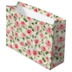 Mooie Roze Rozen Bloemrijke Bruidsdouche Groot Cadeauzakje