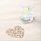 Mooie Roze Rozen Bloemrijke Bruidsdouche Kartonnen Onderzetters (Insitu)