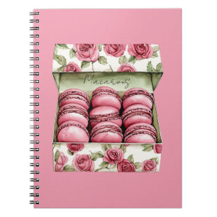 Mooie Roze Rozen Doos Macarons Notitieboek