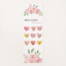 Mooie roze rozen hartvormige zelfliefde citaten yogamat