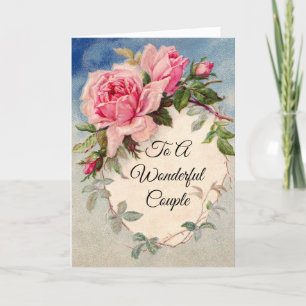 Mooie Roze Rozen Huwelijks Verjaardagskaart Kaart