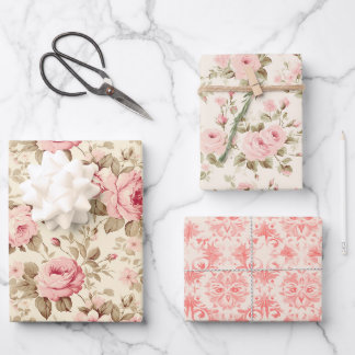 Mooie Roze Rozen Inpakpapier Vel