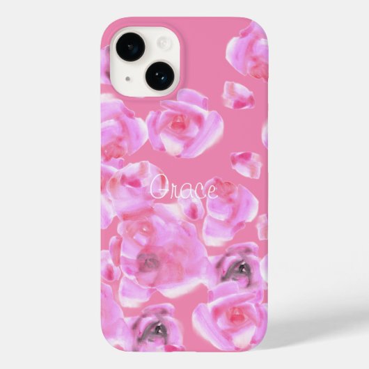 Mooie roze rozen iPhone hoesje (Achterkant)