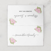 Mooie Roze Rozen map plaats kaarten (Buitenkant ongevouwen)