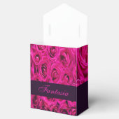 Mooie roze rozen monogram bedankdoosjes (Geopend)