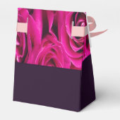 Mooie roze rozen monogram bedankdoosjes (Achterkant)