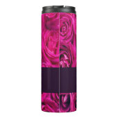 Mooie roze rozen monogram thermosbeker (Achterkant)