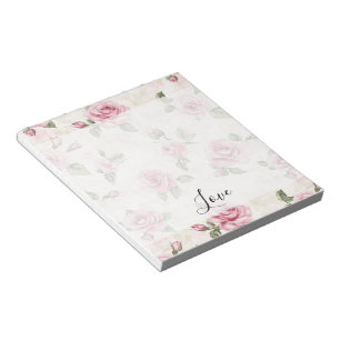 Mooie Roze Rozen Romantische Liefde Notitieblok