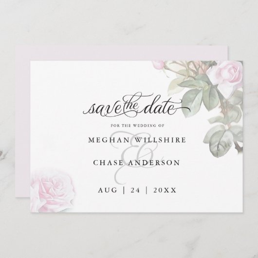 Mooie roze rozen rozen BarefootBride™ (Voorkant / Achterkant)