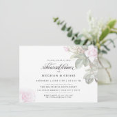 Mooie roze rozen rozen BarefootBride™ Kaart (Staand voorkant)