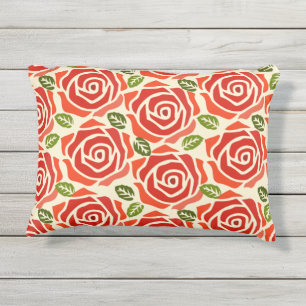 Mooie roze rozen rozen het patroon schattige kleur buitenkussen
