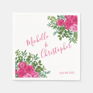 Mooie, roze Rozen Servet