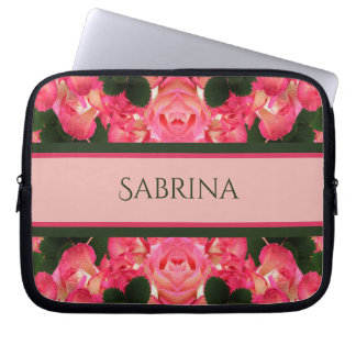 Mooie roze rozenolie voor het schilderen van elekt laptop sleeve