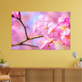 Mooie Roze Sakurabloesems in de lente Canvas Afdruk (Insitu (Woonkamer))