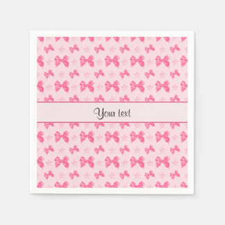 Mooie roze satijnen bogen servetten