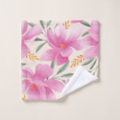 Mooie roze set handdoeken (Wasdoekje)