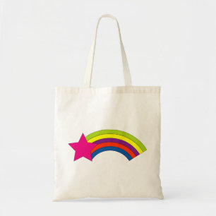 Mooie Roze Ster Kleurrijke Regenboog Tote Bag