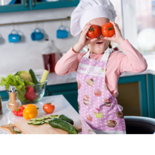 Mooie Roze Stippen Persoonlijke Chef Cupcake Schort