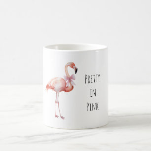 Mooie Roze Strik Flamingo Koffiemok
