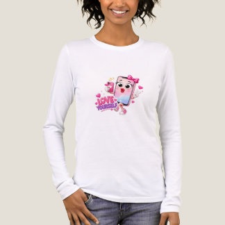Mooie Roze Telefoon 3D Positieve Vibes Ontwerp Tri-Blend Shirt