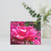 Mooie roze tulp sluit het Briefkaart van de verjaa (Staand voorkant)