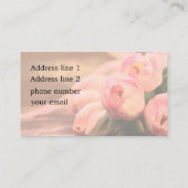 Mooie roze Tulps Achtergrond Visitekaartje (Achterkant)