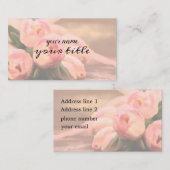 Mooie roze Tulps Achtergrond Visitekaartje (Voorkant / Achterkant)