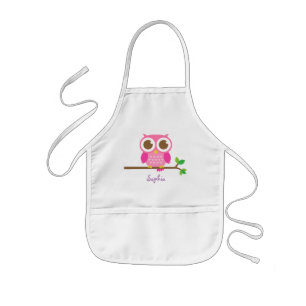 Mooie Roze Uil Voor Meisjes Kinder Schort