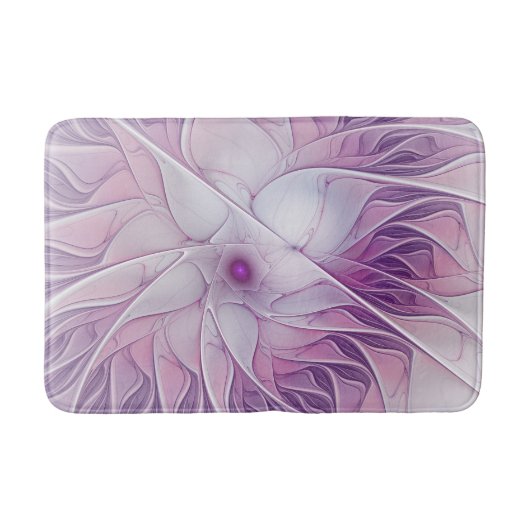 Mooie roze ventilator moderne Abstracte fractale k Badmat (Voorkant)