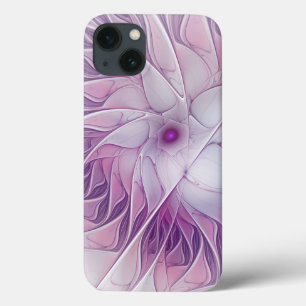 Mooie roze ventilator moderne Abstracte fractale k iPhone 13 Hoesje