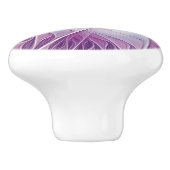 Mooie roze ventilator moderne Abstracte fractale k Keramische Knop (Zijkant)