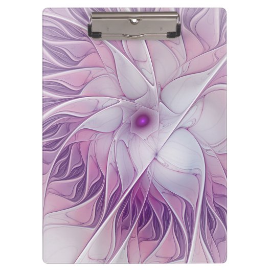 Mooie roze ventilator moderne Abstracte fractale k Klembord (Voorkant)