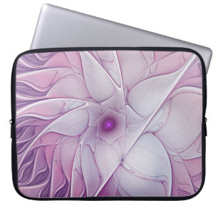 Mooie roze ventilator moderne Abstracte fractale k Laptop Sleeve