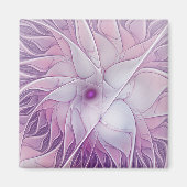 Mooie roze ventilator moderne Abstracte fractale k Magneet (Voorkant)