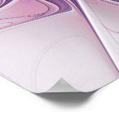 Mooie roze ventilator moderne Abstracte fractale k Poster (Hoek)