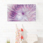 Mooie roze ventilator moderne Abstracte fractale k Spandoek (Insitu)