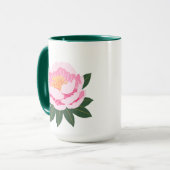 Mooie roze ventilator mok (Voorkant links)