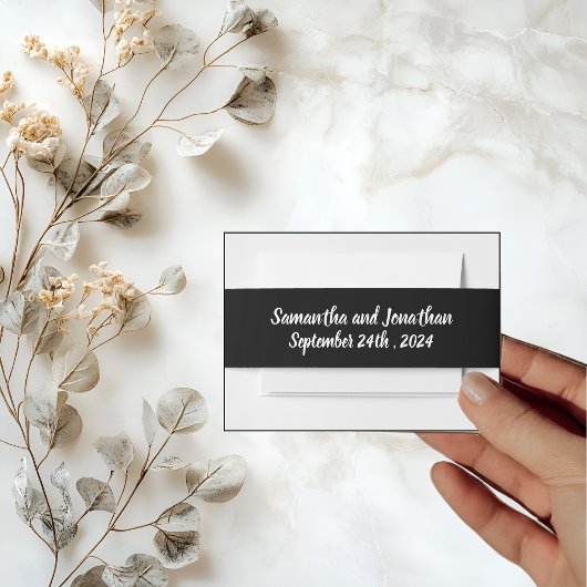 Mooie roze ventilator op Roos Gold Wedding Uitnodigingen Wikkel