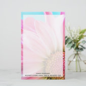 Mooie roze ventilator Sluiten Foto Briefpapier (Staand voorkant)