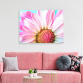 Mooie roze ventilator Sluiten Foto Canvas Afdruk (Insitu (Woonkamer))
